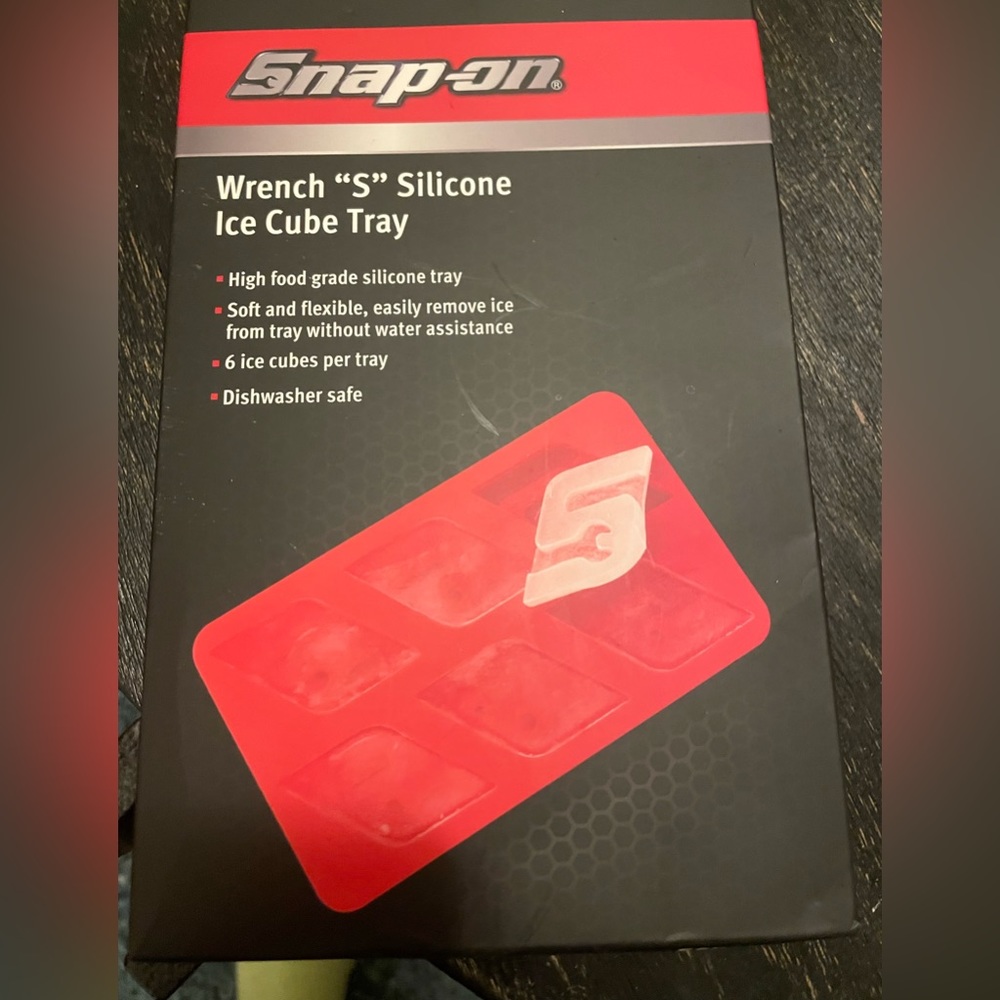 Snap on silicone “S” shaped ice cube tray